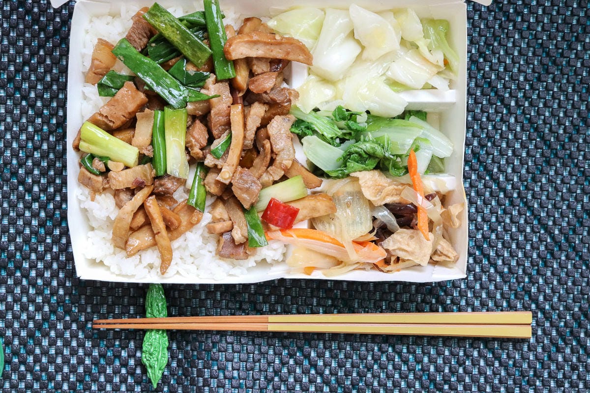 台北內湖 苗栗江記 客家美食 內行必點客家小炒便當