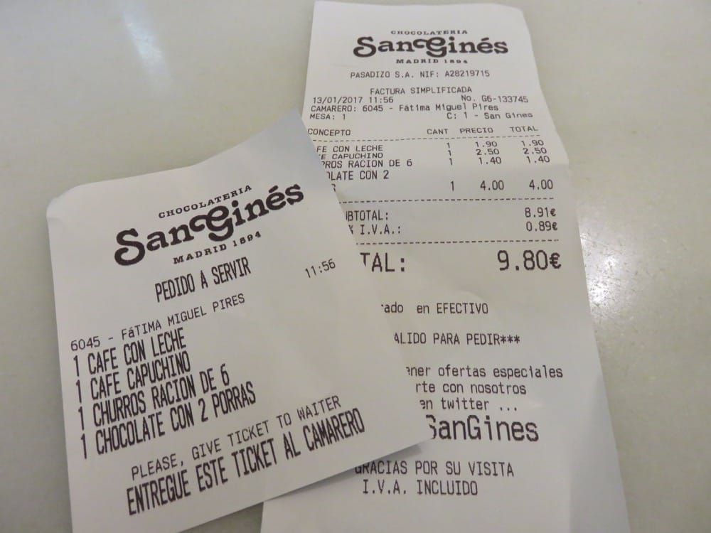 馬德里甜點 西班牙炸油條San Ginés Chocolatería正點