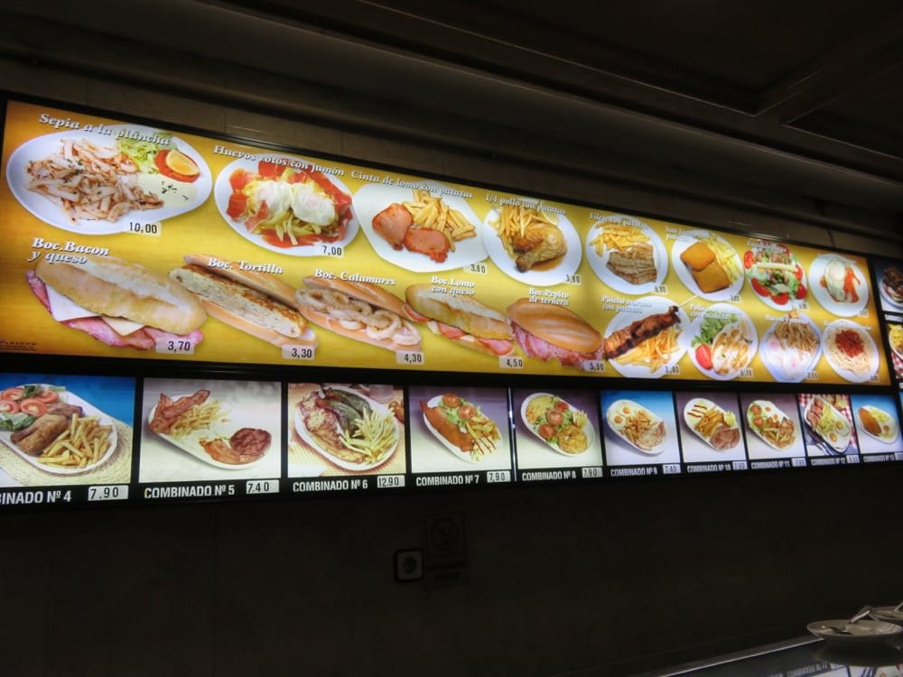 馬德里Cafeteria Astoria 快餐店的熱食