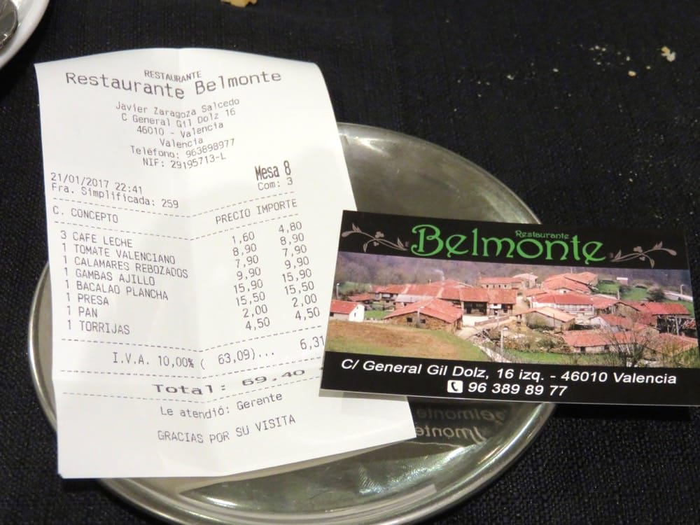 瓦倫西亞西班牙在地料理Belmonte餐廳