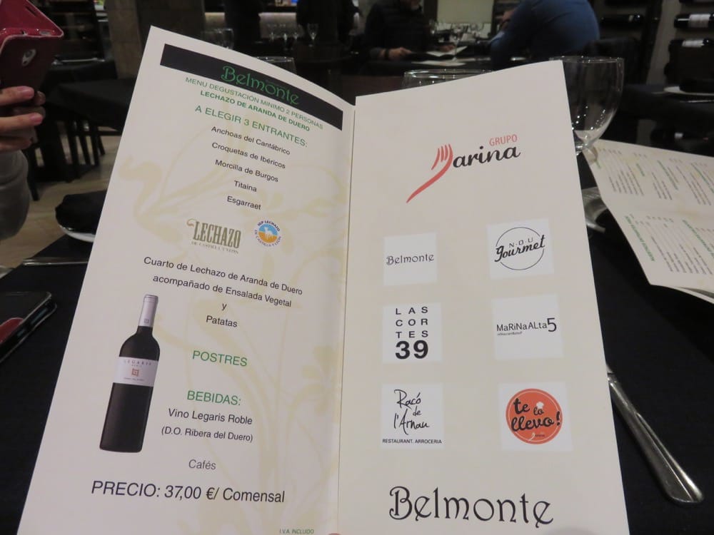 瓦倫西亞西班牙在地料理Belmonte餐廳