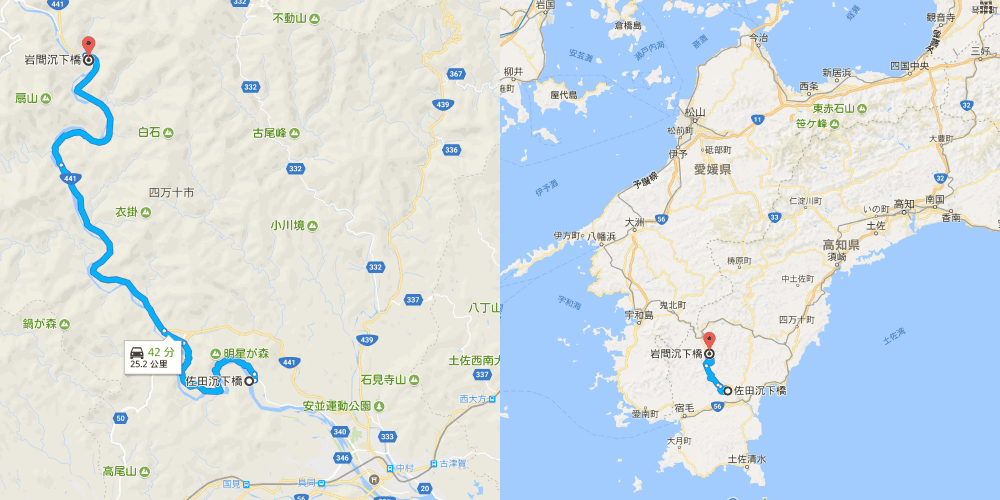 四國景點 四萬十川佐田沈下橋 岩間沈下橋