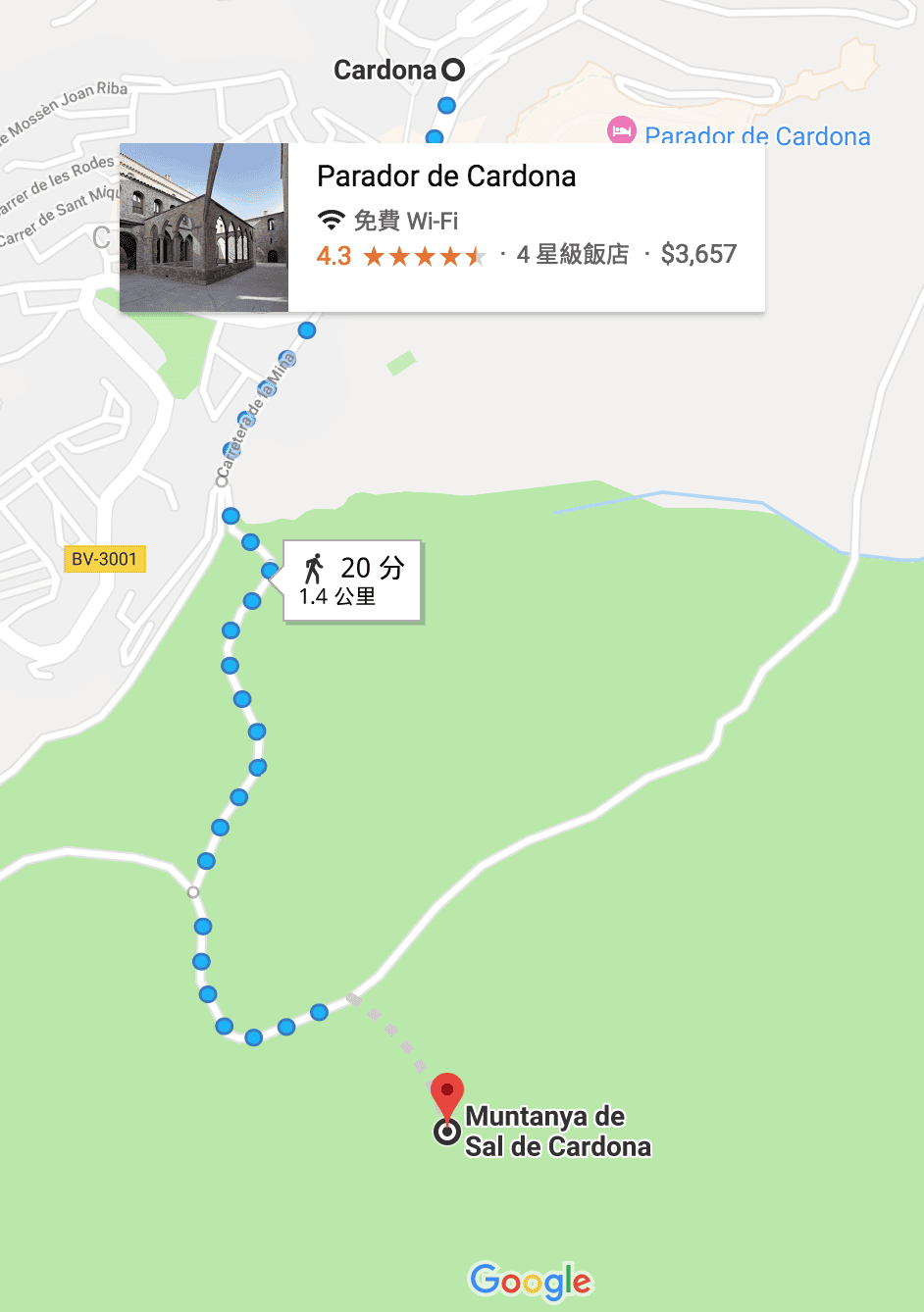 西班牙卡爾多納城堡鹽礦交通與國營旅館Parador Cardona