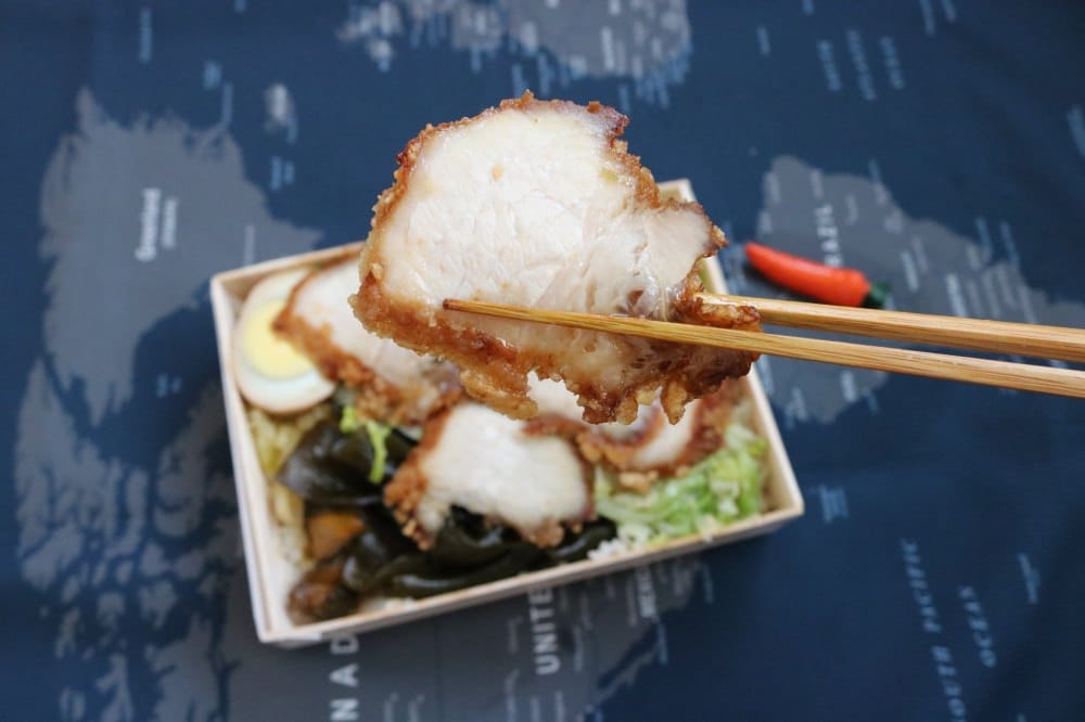 內湖便當 田鄉木盒便當 叉燒肉排骨飯菜飯有一套