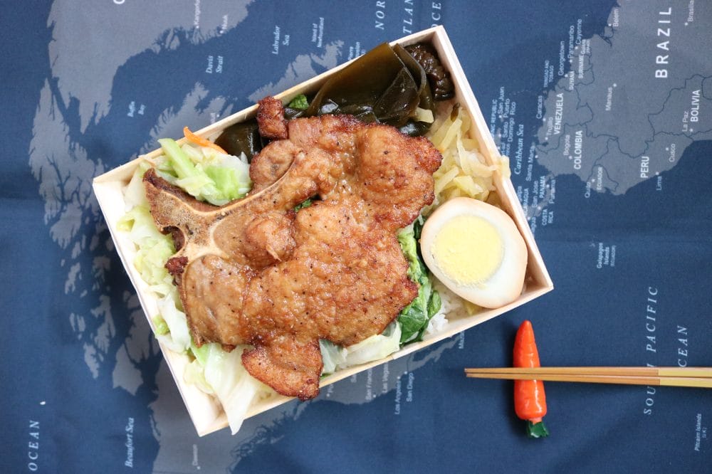 內湖便當 田鄉木盒便當 叉燒肉排骨飯菜飯有一套