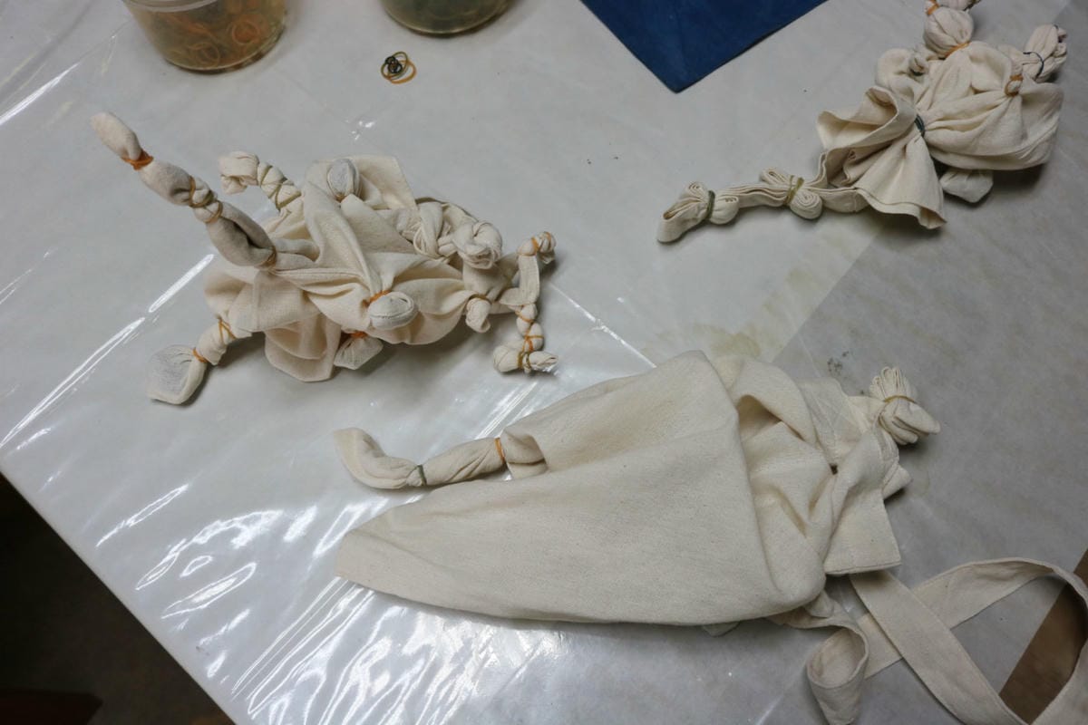 沖繩王國村傳統工藝藍染手作體驗 自己的布袋自己作