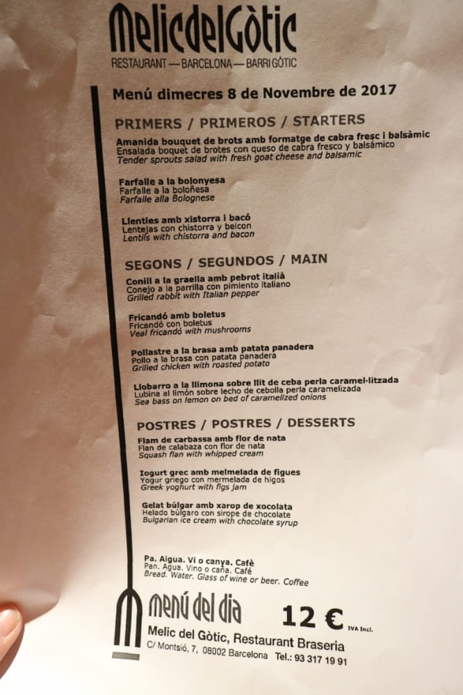 巴塞隆納美食 名氣超旺每日特餐Melic del Gotic燒烤