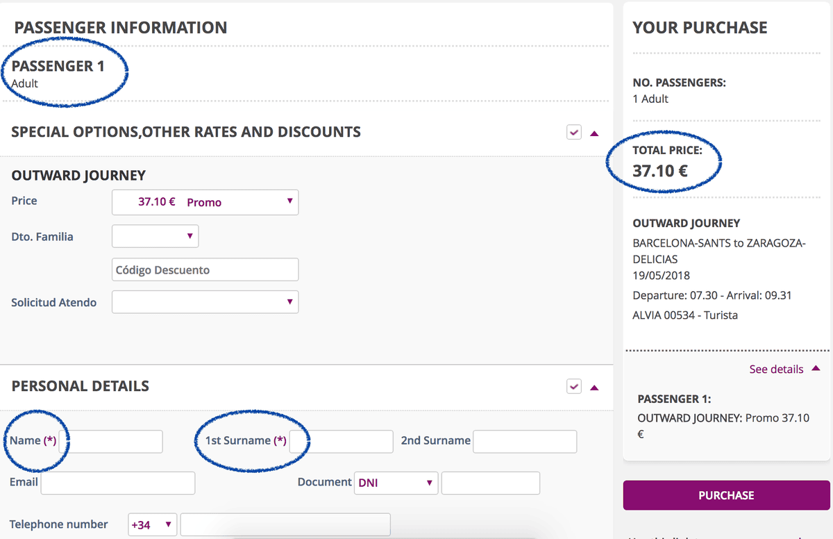 西班牙火車國鐵Renfe訂票教學！買票刷卡心理準備與常見問答