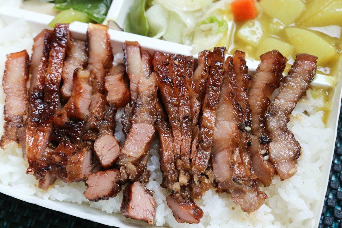 內湖烤肉便當東湖阿杜串燒烤肉飯 推鹹豬肉