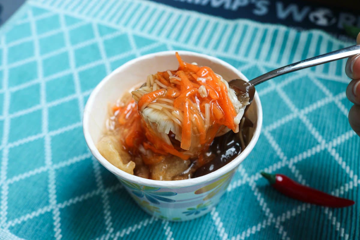 內湖素食 737麵線自製辣椒醬馳名遠播