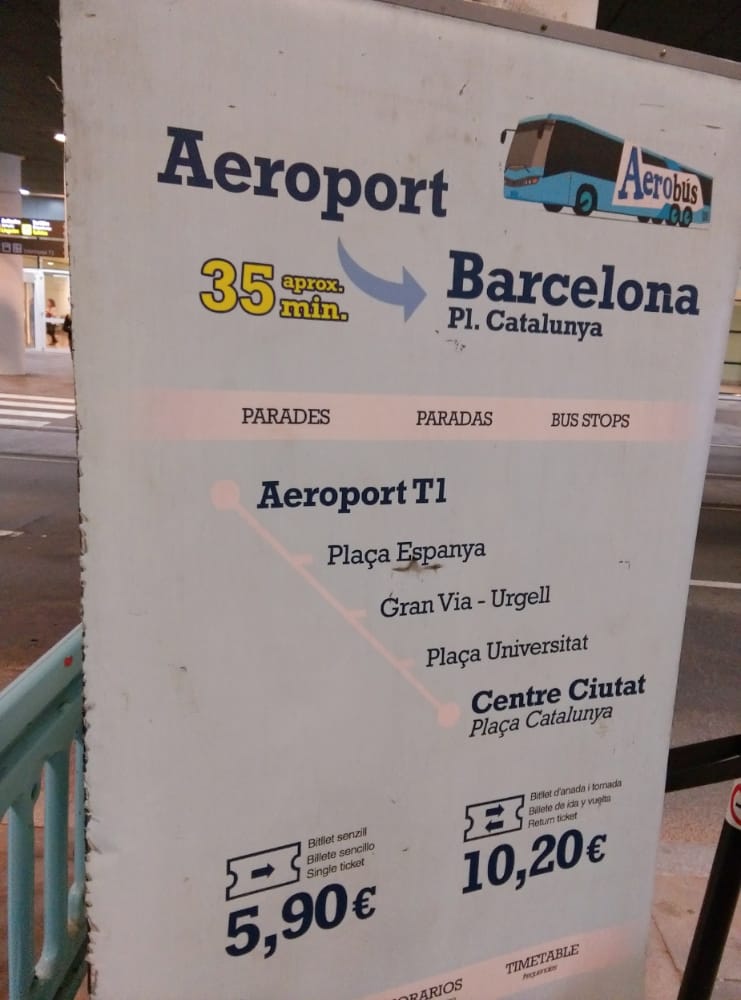巴塞隆納自由行機場市區交通公車計程車整理(附捷運圖