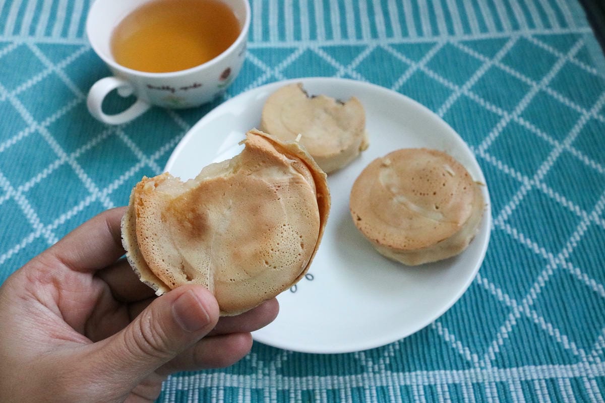 內湖下午茶 港墘傳統車輪餅 好吃紅豆餅一顆8元