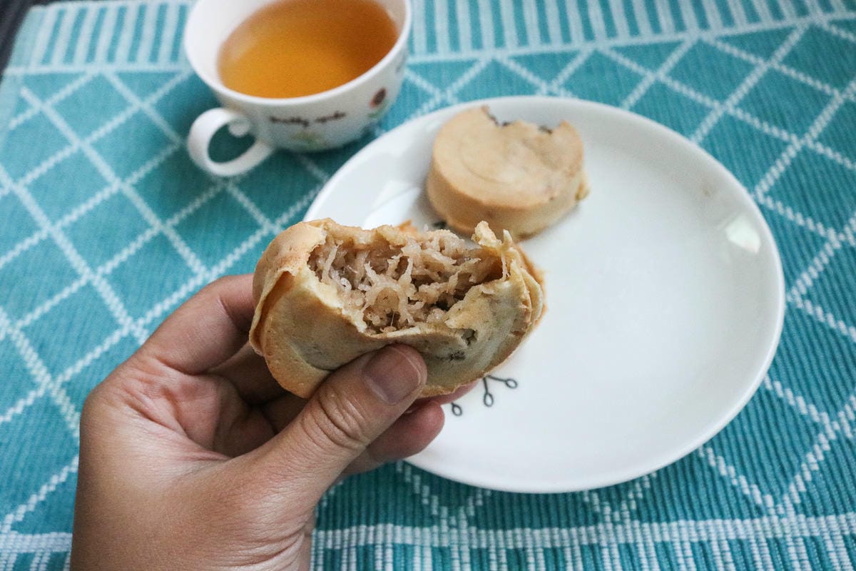 內湖下午茶 港墘傳統車輪餅 好吃紅豆餅一顆8元