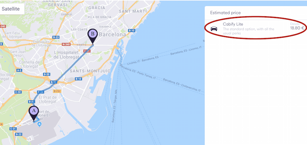 在巴塞隆納叫計程車多少錢？Cabify評價如何？(附收費標準