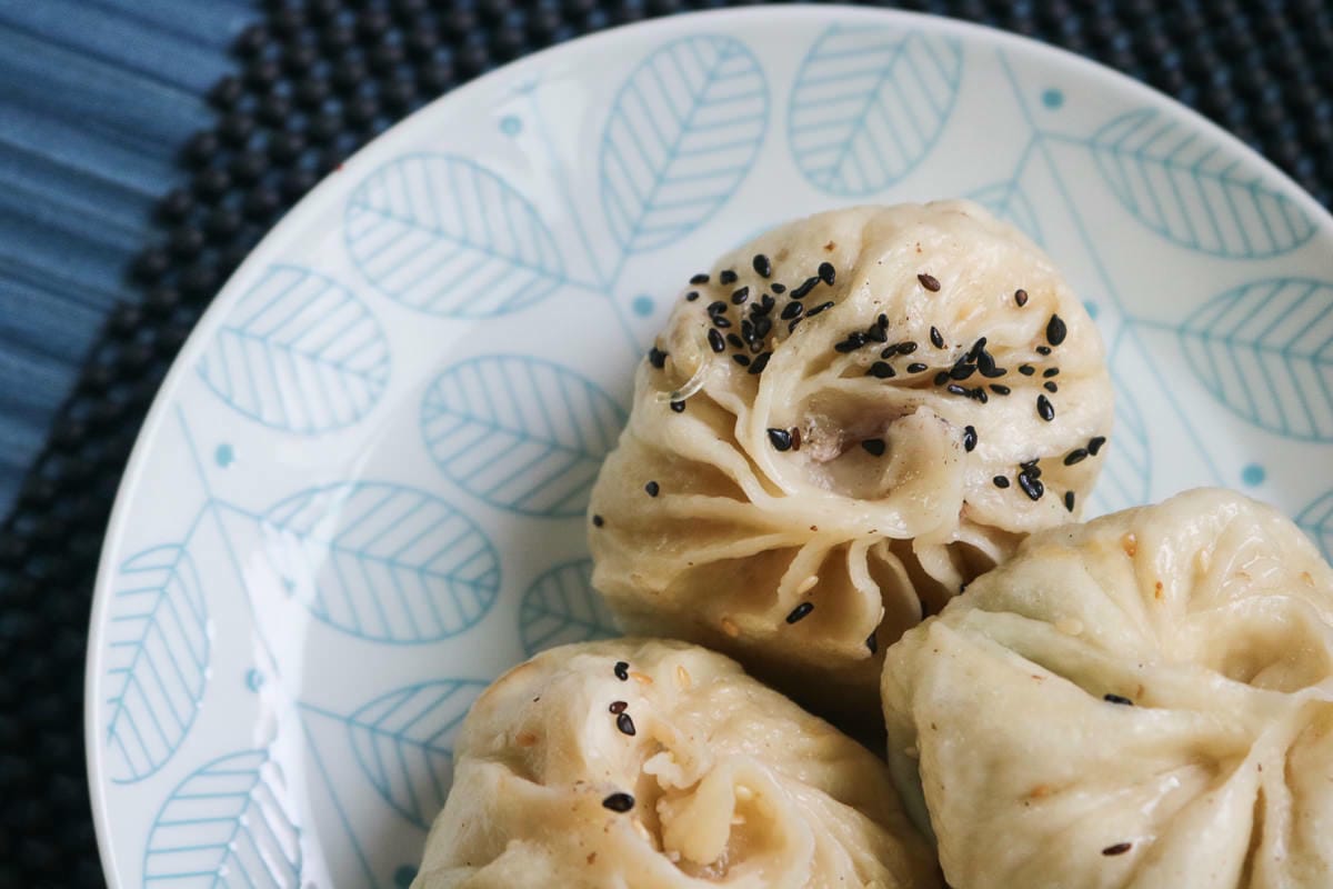 內湖早餐。成記水煎包湖光市場 3 種口味葷素都有(六日有開