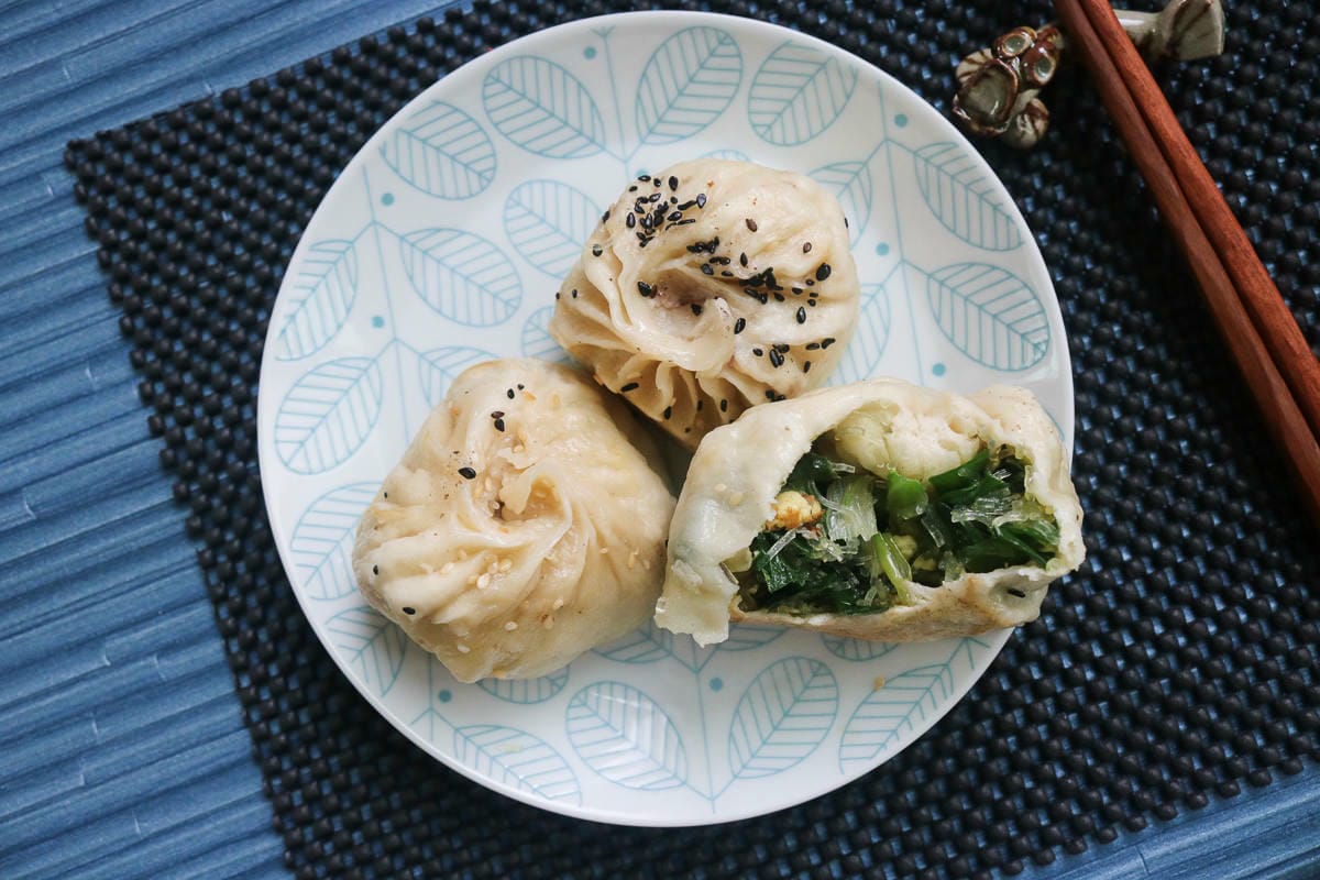 內湖早餐。成記水煎包湖光市場 3 種口味葷素都有(六日有開