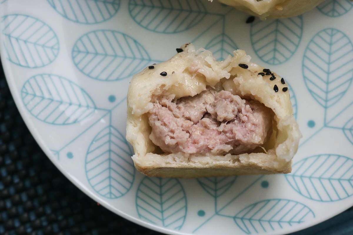 內湖早餐。成記水煎包湖光市場 3 種口味葷素都有(六日有開