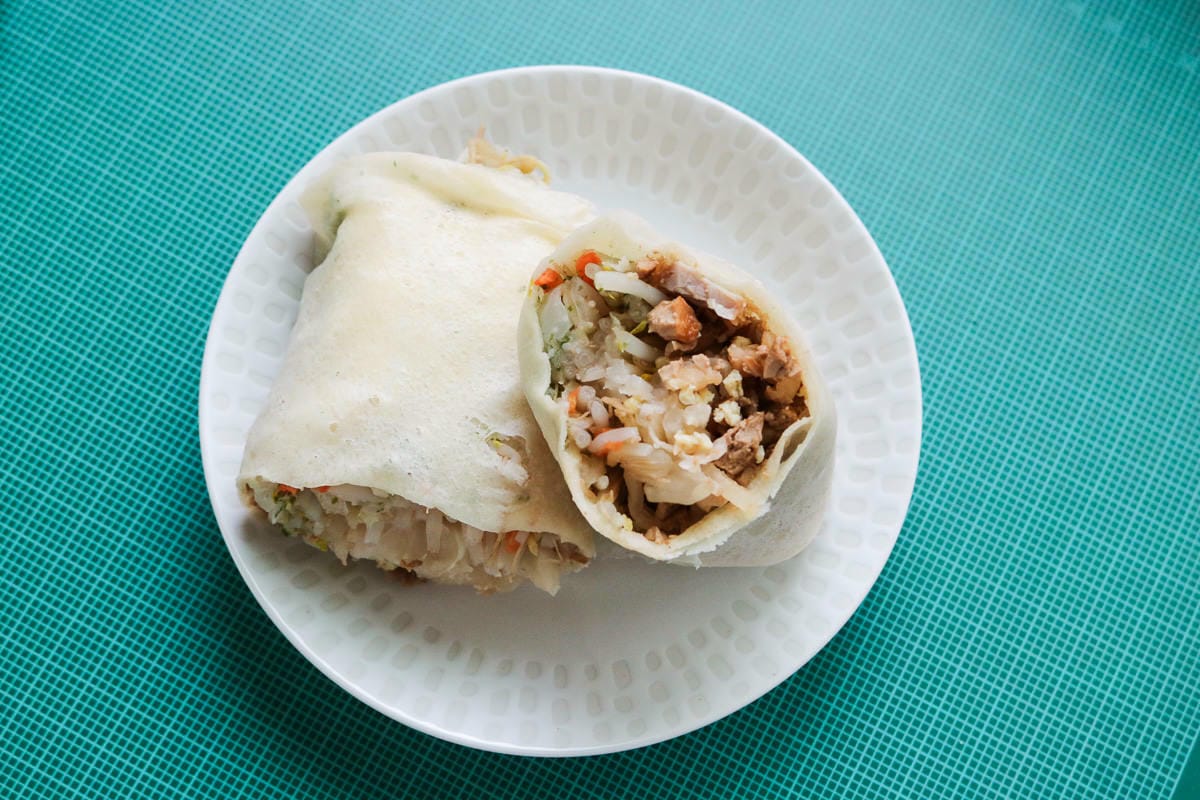 台北內湖285巷豪棧潤餅割包，捷運西湖旁輕食下午茶