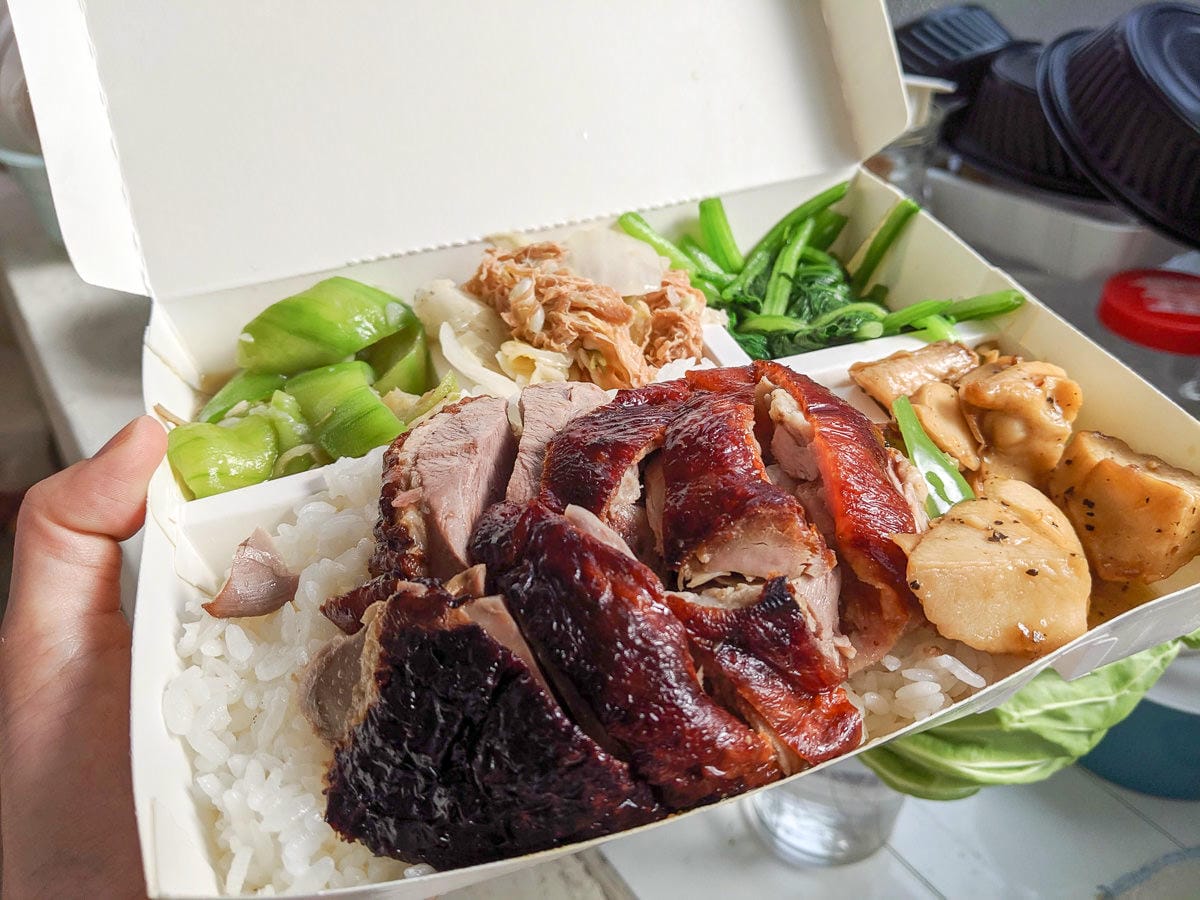 內湖安品燒臘正宗港式便當！燒肉真心不錯附菜單假日有開