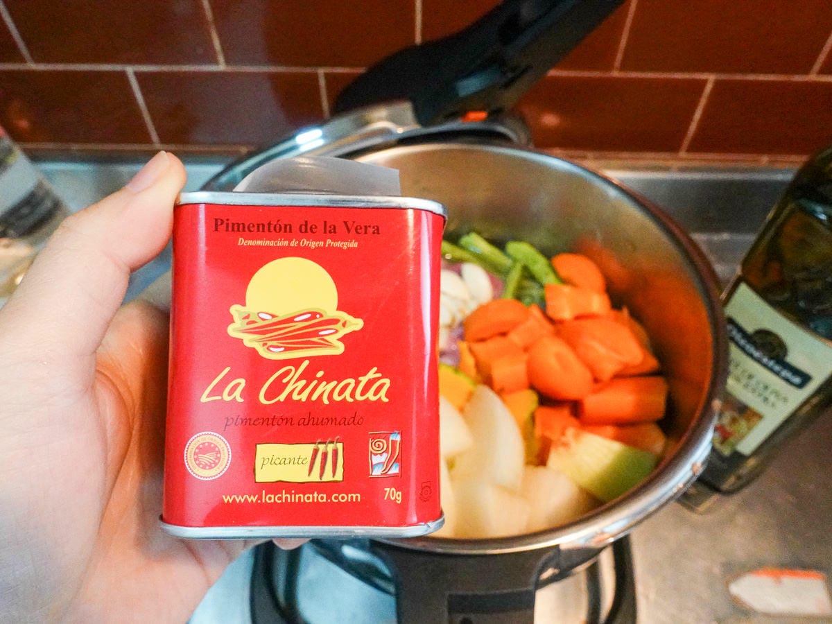 西班牙豆子湯 暖胃好湯簡單零失敗紅椒粉萬歲！對付豆子用壓力鍋省力省火最有效率