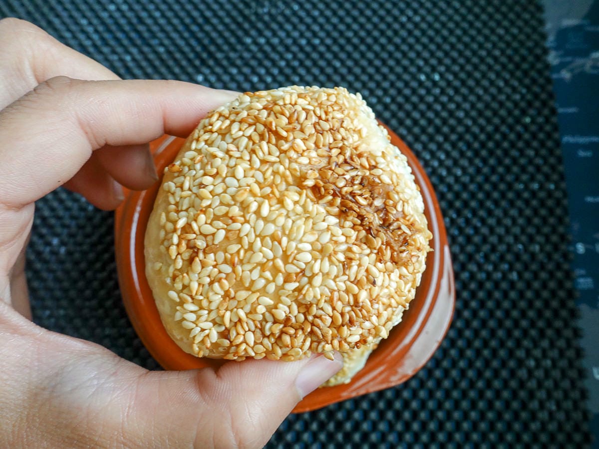 內湖湖光市場鹹酥餅紅豆餅 鼎鼎燒餅當早餐下午茶剛好