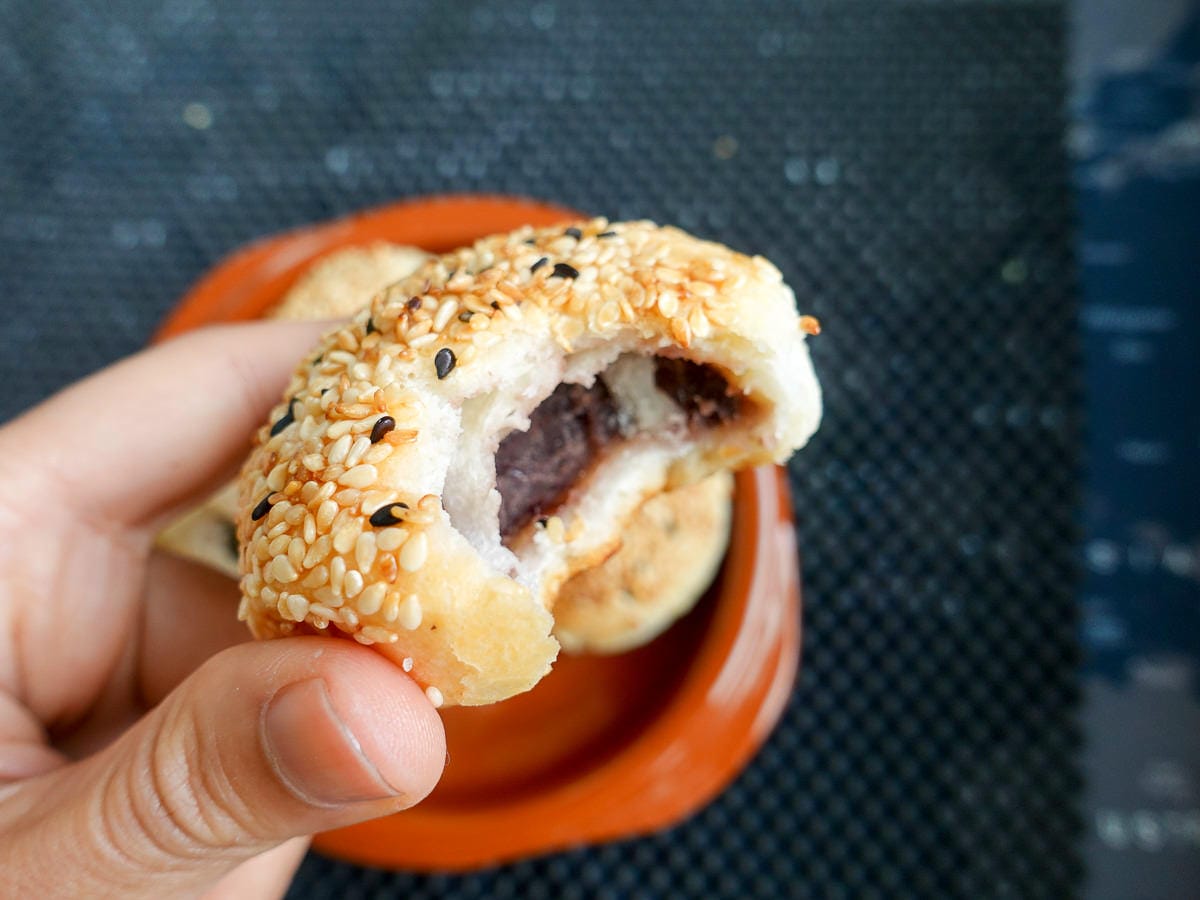 內湖湖光市場鹹酥餅紅豆餅 鼎鼎燒餅當早餐下午茶剛好