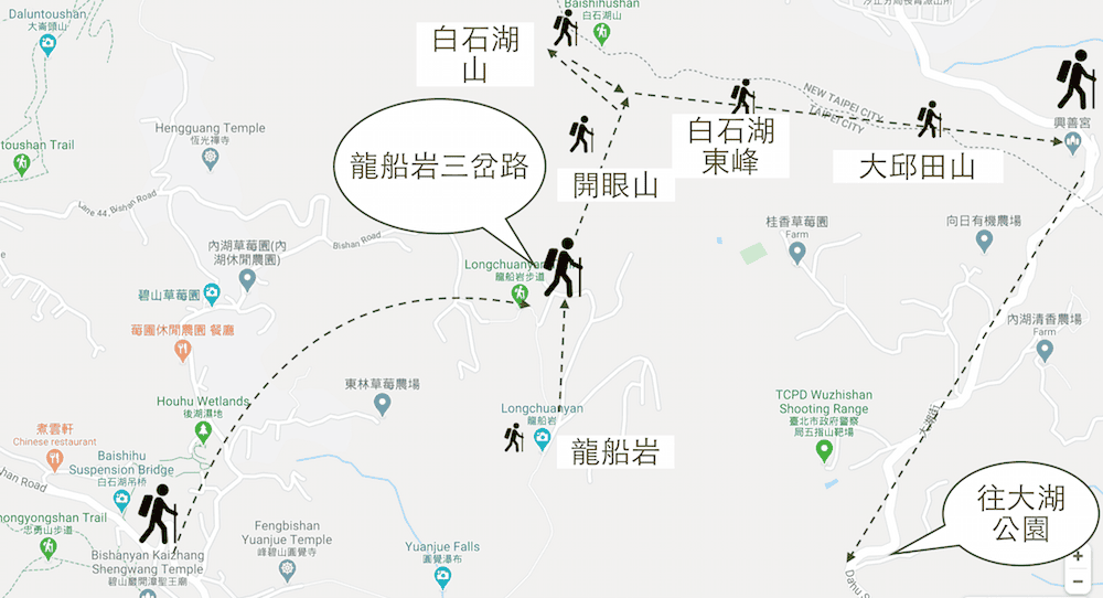 龍船岩開眼山大邱田山白石湖山白石湖東峰