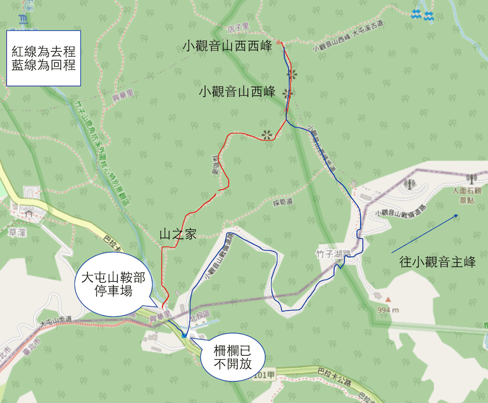 小觀音山群峰 北投三芝健行 直上小觀音山西峰唯美箭竹草坡