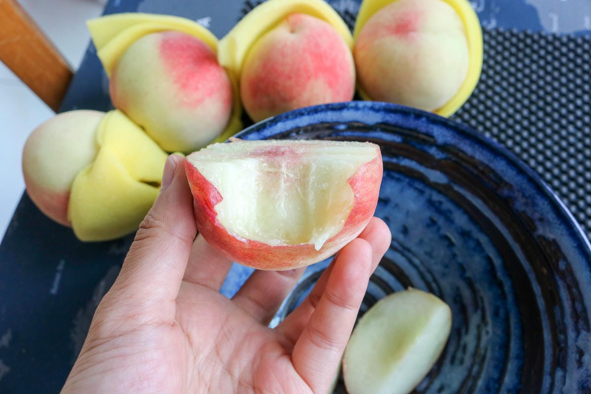 復興鄉拉拉山水蜜桃好吃到流湯 現採免運老蝦開團