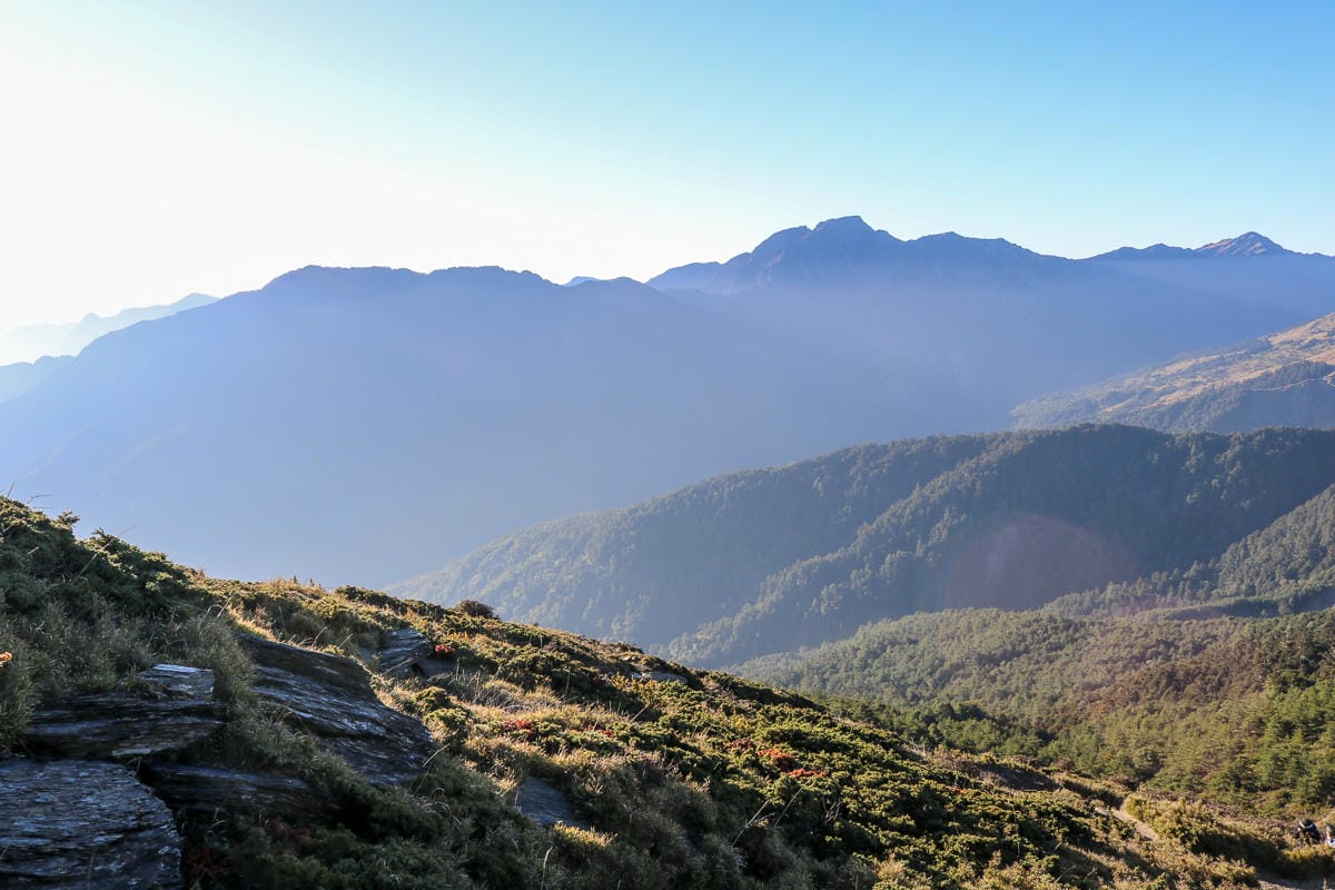 合歡北峰縱看中央山脈雪山山脈 杜鵑花季這樣美
