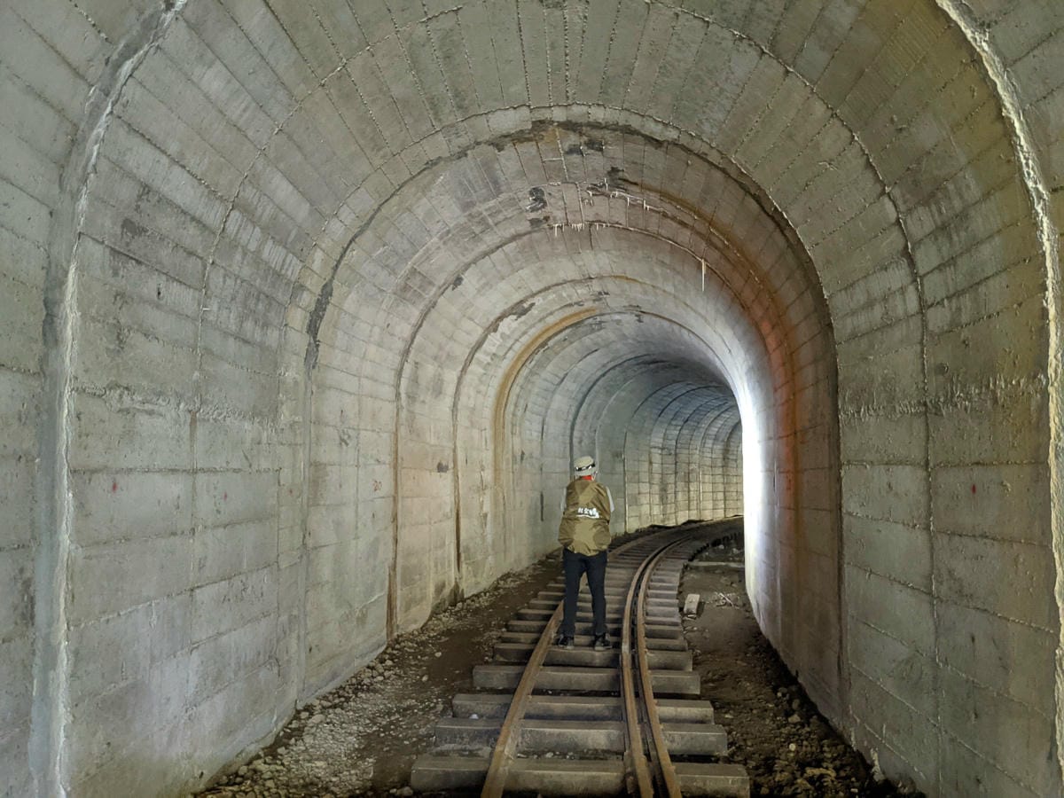 阿里山眠月線翻新 頭燈必備穿越隧道拉繩申請入園值得來