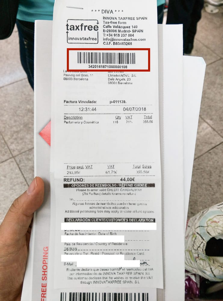 歐洲退稅西班牙巴塞隆納機場退稅？加碼市區退稅流程