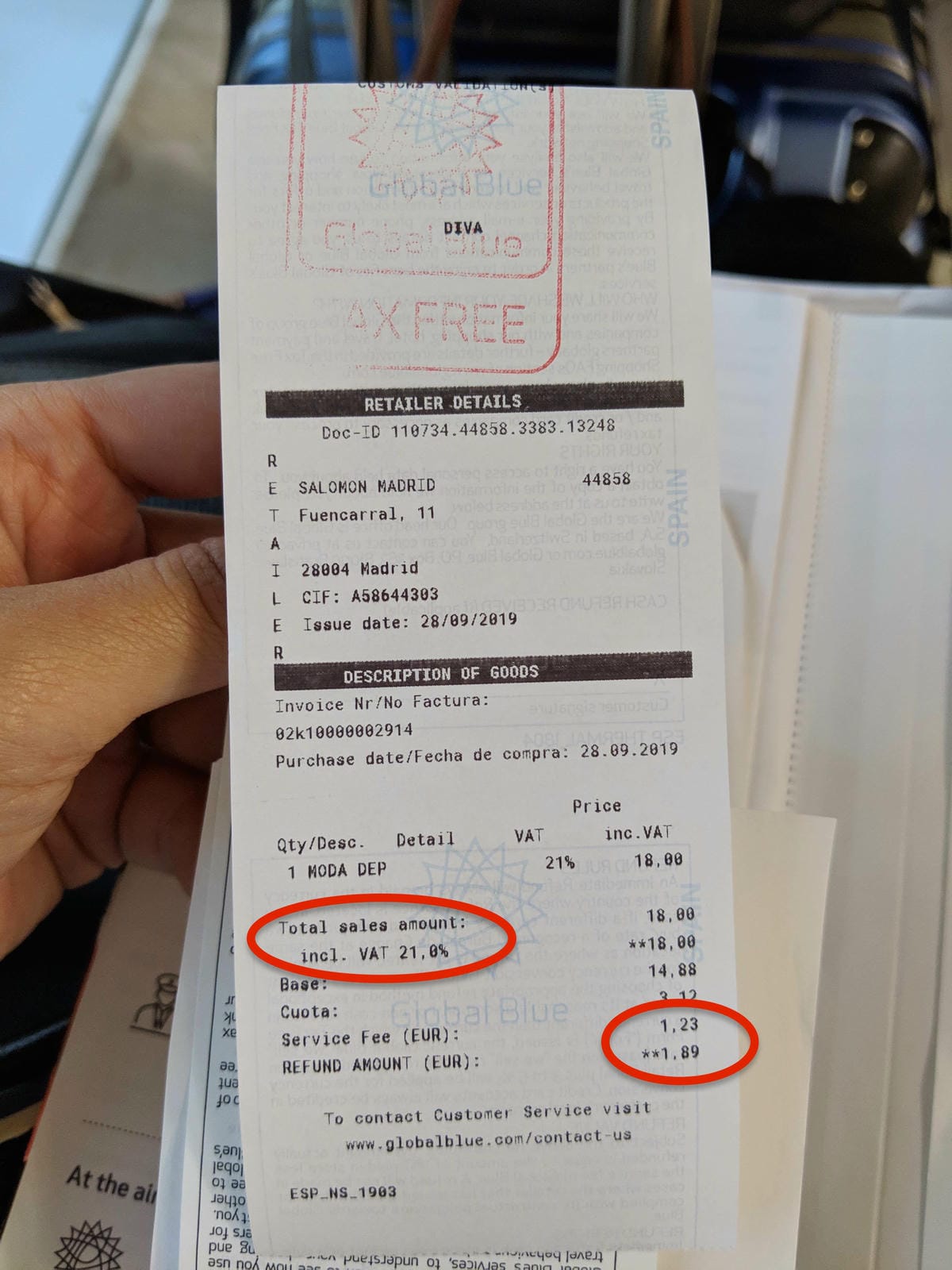 西班牙馬德里機場退稅tax diva退稅refund