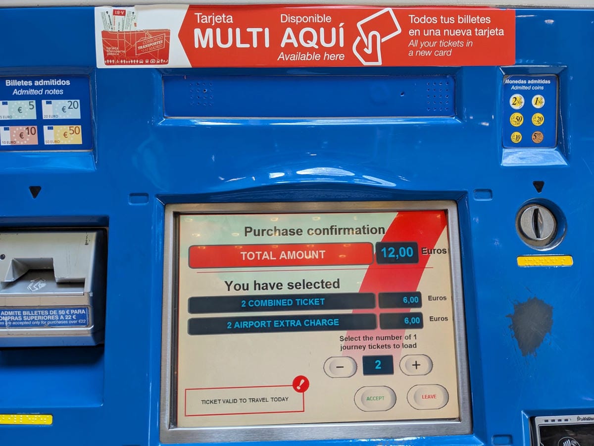 馬德里機場轉捷運地鐵可刷卡嗎